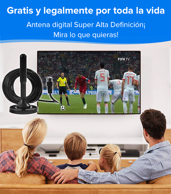 Antena de Televisión Digital 4K HD + NETFLIX PREMIUM