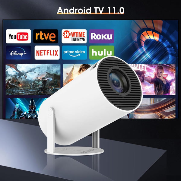 PROYECTOR HY300 - CON ANDROID TV WIFI BLUETOOTH + NETFLIX PREMIUM
